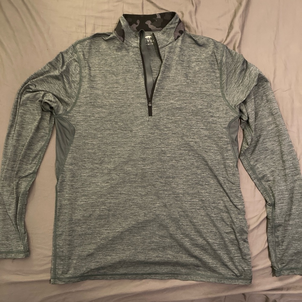 Greyson M Heather Gray Quarter-Zip Performance Jacket